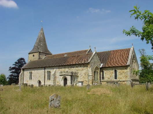 Parish church of St Margaret, Buxted, in Sussex, where Dr John Langworth was rector in the 1570s