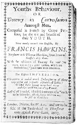 The title page of 'Youth's Behaviour'