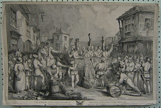 The burning of Richard Woodman and other protestant martyrs in Lewes in 1557